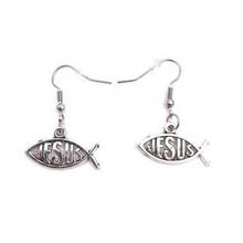 50Pair Fashion  Vintage Alloy Charms Jesus Fish Earrings Drop/Dangle Earrings For Girls Women Handmade Jewelry  Accessories 2024 - buy cheap