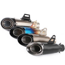 51mm inlet Motorcycle Exhaust Muffler escape moto Racing Sport Pit Dirt Bike For yamaha mt 125 R1 R6 suzuki ltz 400 cb650f 2024 - buy cheap