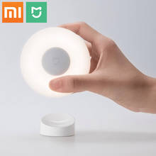 Оригинальный светодиодный индукционный ночник Xiaomi Mijia, 2 лампы с регулируемой яркостью, инфракрасный смарт-датчик человеческого тела с магнитной основой 2024 - купить недорого