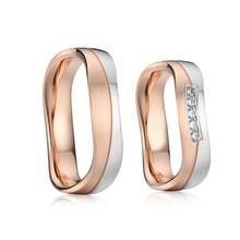 Anillos de boda para parejas, joyería para él y para ella, anillos de compromiso, venta al por mayor 100 Uds. 2024 - compra barato