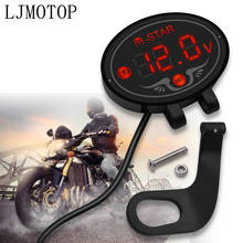 Painel digital de motocicleta para kawasaki, display de led, voltímetro, medidor de tensão, para modelos klx, kx, 65, 85, 100, 125, 250, 250f, 450f, klx125 2024 - compre barato