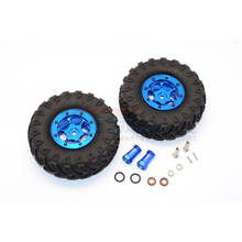 Gpm 1.9 polegadas pneus de borracha com alumínio 6 polos rodas & 23mm hex adaptadores para axialscx10 ii 90047 rc atualizar 2024 - compre barato