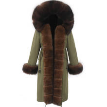 Women Real Fur Coat Winter Jacket X-Long Parka Waterproof Big Fox Fur Hood Thick Warm Artificial Fur Liner Casual Streetwear 2024 - buy cheap