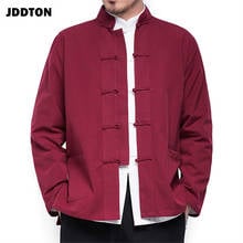 JDDTON Men's Kimono Cotton Linen Jackets Solid Color Coats Loose Casual Chinese Style Male Cardigan Retro Comfort Overcoat JE563 2024 - buy cheap