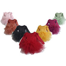 Toddler Girl Fall Clothes 2021 New Girl TUTU Dress Long Sleeve Fluffy Tulle Christmas Princess Dance Dress Kid Clothes Ruffle 2024 - buy cheap