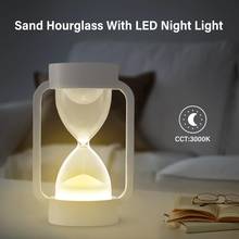 Luz LED con Sensor de movimiento para niños, lámpara de noche con adornos de decoración para dormitorio, sala de estar, reloj de arena para dormir, regalos de Navidad, novedad 2024 - compra barato