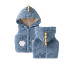 Unisex Kids Vest Polyester Hooded Coat Sleeveless Girl Clothes Cartoon Outwear Boy Clothes Autumn Winter Solid Boys Clothing 2024 - buy cheap