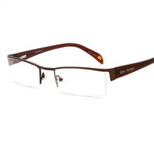 Óculos de aço inoxidável meia armação masculino, armação clássica para óculos com dobradiça de mola sm4018 2024 - compre barato