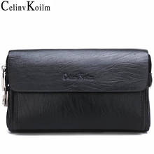 Celsoleira koilm bolsa de mão masculina, bolsa de mão luxuosa para celular e caneta de alta qualidade em couro 2024 - compre barato