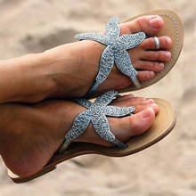 Chinelos de verão das mulheres clip toe moda feminina 2021 novo elegante sapatos planos senhoras estrela slides sandálias de praia de cristal feminino 2024 - compre barato