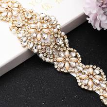 TRiXY Shinny Wedding Belt Pearl Beaded Rhinestone Belt for Prom Dress Diamond Applique Trim Beaded Decoration for Wedding Bridal 2024 - buy cheap