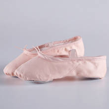 2022 Canvas Ballet Flats Soft Balleria Dance Shoe For Women Split Cow Leather Outsoles Gym Yoga Sport Shoes Girls Toe 2024 - buy cheap