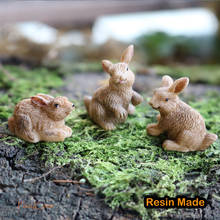 FairyCome 3 шт. кролик миниатюры Сказочный мини сад кролик лес миниатюрный микро Животные реалистичные для бонсай для террариума 2024 - купить недорого