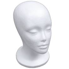Fêmea espuma manequim cabeça modelo chapéu peruca expositor rack branco 2024 - compre barato