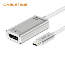 Переходник Cabletime с USB C на Displaypor Type C на DP M/F 4K 60 Гц, конвертер для HDTV Samsung galaxy s9 USB 3,1 Displayport N126 2024 - купить недорого
