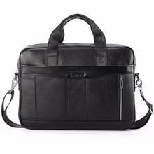 Leather Business Messenger Bag Briefcase Handbag for Men Carry All Crossbody Shoulder Pack Trval Laptop Sling Daypack 2024 - buy cheap