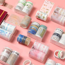 Conjunto de fita washi de série antiga, 7/10 peças/lote, retrô, papel japonês, adesivo de scrapbooking, washitape, estacionário 2024 - compre barato