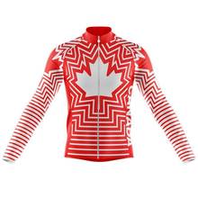 CANADA Maple Leaf Long Sleeve Men Cycling Jersey Bike Wear Jersey WINTER FLEECE & THIN Cycling Clothing MTB Ropa Ciclismo 2024 - buy cheap