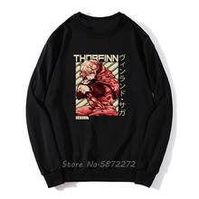 Vinland-Sudadera con capucha de Saga Thorfinn para hombre, ropa de calle con estampado de Anime Vikingo, Otaku, Manga larga, Pollover, estilo Harajuku 2024 - compra barato