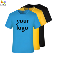 Мужская/самодельная футболка с логотипом, печатная командная рекламная рубашка с названием логотипа, мужская и женская Повседневная рубашка с коротким рукавом 2024 - купить недорого