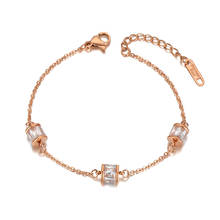 Sparkling Stainless Steel 3Pcs CZ Crystal Charm Bracelets For Women Trendy Bohemia Beach Chain Bracelet Jewelry B20078 2024 - buy cheap