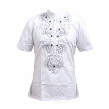 Camiseta Africana Dashiki para hombre, camisa Hippie Vintage, blusa Tribal, bordado de Nigeria, Ankara, ropa musulmana 2024 - compra barato