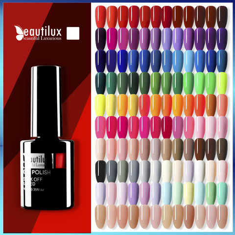 Beautilux 1pc Gel Nail Polish Color Soak Off UV LED Nails Gel Varnish Lacquer Long Lasting Easy Apply Gels Nail Art Supply 10ml 2022 - купить недорого