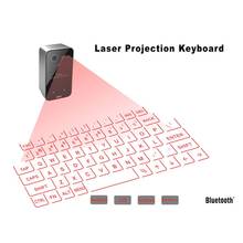 Teclado laser bluetooth sem fio, teclado portátil com projeção virtual para iphone, android, ipad, tablet, pc e notebook 2024 - compre barato