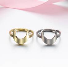 Anel de aço inoxidável da moda geométrica crescente lua nuckle jóias ajustáveis para mulheres menina festa aniversário presente de casamento 2024 - compre barato