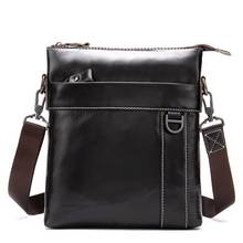 MJ Shoulder Bag Genuine Leather Messenger Bag Real Leather Male Bags Solid Crossbody Handbag High Capacity Purses for Men 2024 - buy cheap