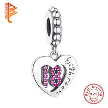 Wholesale 100% 925 Sterling Silver CZ Crystal Heart Charm DIY 18 Year Old Bead Fit Original Bracelet Women Jewelry Birthday Gift 2024 - buy cheap