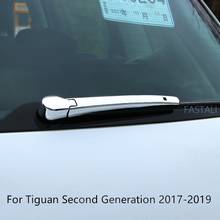 For Tiguan Second Generation 2017-2019 ABS Chrome Rear Window Wipers Cover Trims Car Tail Wiper Strip Accessories Car styling 2024 - buy cheap