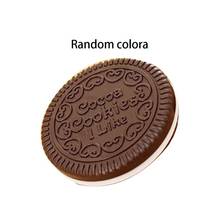 Women  Chocolate Cookie Mini Pocket Mirror With Comb Princess Portable Sandwich Biscuit Shape Makeup Cosmetic Folding Mirror 2024 - buy cheap