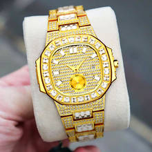 Mens Watches Top Luxury Brand 18K Gold Plating Quartz Wristwatch Fashion Baguette Diamond Watch Full Steel Tag Heuerwatch 2024 - buy cheap
