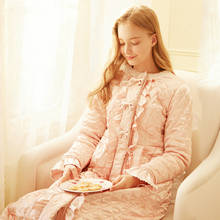 Robe Femme Woman Winter Robes Sweet Princess Warm Sleepwear Women Pajamas Robes Nightgown High Quality 2024 - buy cheap