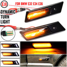 2PCS Dynamic Blinker Indicator Side Marker Turn Signal Light For BMW 3 5 7 Series E32 E34 E36 1990-1996 LED Sequential Lamp 2024 - buy cheap