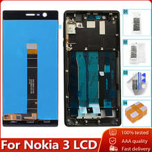 Оригинальный ЖК-дисплей для Nokia 3, сенсорный экран 5,0 дюйма, дигитайзер в сборе, сменные инструменты для Nokia 3, ЖК-экран со средней рамкой 2024 - купить недорого