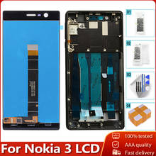 Tela lcd original para nokia 3, tela sensível ao toque de 5.0 polegadas, digitalizador, montagem, ferramentas gratuitas para nokia 3, display central 2024 - compre barato