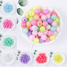 10Colors 6mm 8mm 10mm Acrylic Round Pearl Spacer Loose Beads 50/100Pcs DIY Jewelry Making Necklace Bracelet Earrings Accessories 2024 - buy cheap