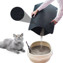 Дешевый двухслойный коврик для кошачьего туалета, водонепроницаемый коврик для домашних животных, кошек, складной нескользящий коврик EVA 2024 - купить недорого