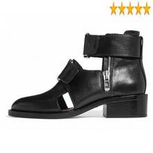 Genuine Leather Platform Gladiator 100% Fashion Hollow Out Buckle Men Sandals 2021 Summer Zapatos De Mujer Plus Size 2024 - buy cheap