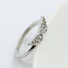 Novo anel de asas de anjo do vintage na moda anéis de cristal para as mulheres 2019 moda anéis de noivado statement jóias de casamento presente feminino 2024 - compre barato