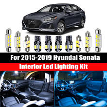 Bombillas LED brillantes para Interior de coche, Kit Canbus blanco para Hyundai Sonata VI Map Dome, lámpara de espejo de tocador, 2015-2019, 11 Uds. 2024 - compra barato