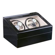 Luxury 4+6 Automatic Mechanical Black Watch Box High Class Motor Shaker Watch Winder Jewelry Holder Display US/EU/AU/UK Plug 2024 - buy cheap