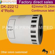 4 Rolls Free Shipping Brother DK-22212 label Continuous 62mmX15.24M Compatible With QL-700 DK-2212 Label DK22212 Etiketten 2024 - buy cheap