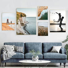 Wall Art Nature Landscape Canvas Poster Nordic Style Island Beach Windmill Print Painting Scandinavian Picture Home Decoration 2024 - buy cheap