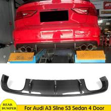 For A3 S3 SLine Rear Bumper Lip Diffuser for Audi A3 Sline S3 Sedan 2013-2016 (Not fit standard A3) Rear Diffuser Carbon Fiber 2024 - buy cheap