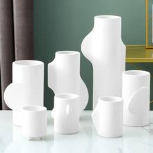 Nordic Simple White Vase Home Hydroponic Flower Light Luxury Ceramic Craft Decoration Ornaments Creative Succulent Flower Pot 2024 - buy cheap