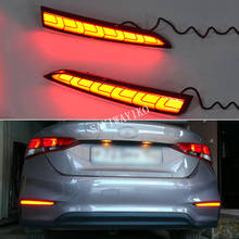 Yellow Turn Signal Function 12V Car DRL LED Daytime Running Light Fog Lamp For Hyundai Accent Solaris 2017 2018 2019 2024 - buy cheap