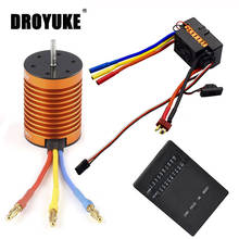 Droyuke 10T 3930KV 4 poles Sensorless Brushless Motor with 60A Electronic Speed Controller Combo Set for 1/10 RC Car and Truck 2024 - buy cheap